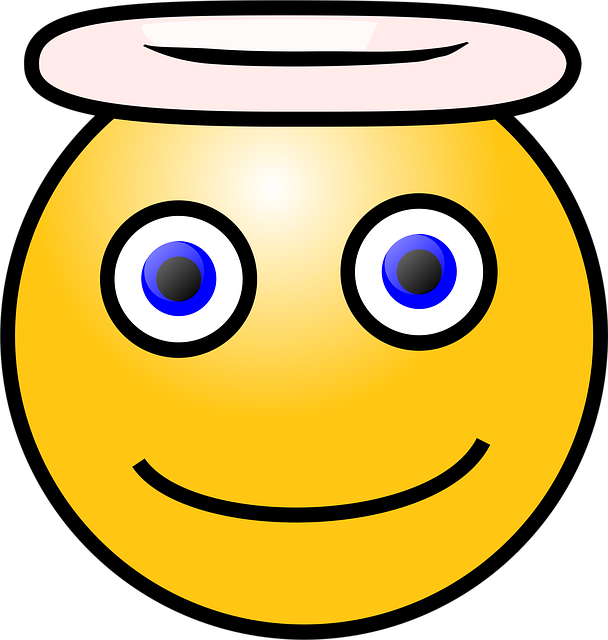 Free smiley angel symbol vector