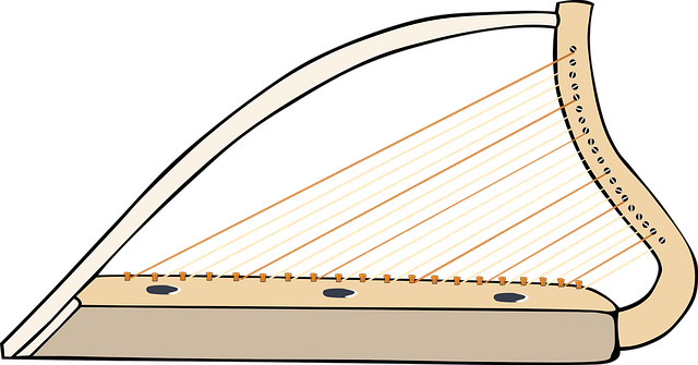 Free harp music equipment vector