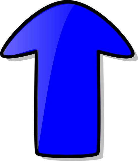 Flecha, Arriba, Azul, Dirección, Forma