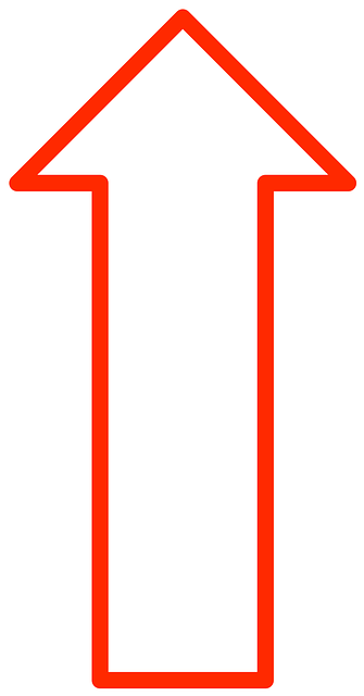 Free arrow up north vector