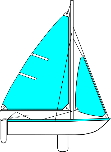 Free sailing sailboat transportation vector