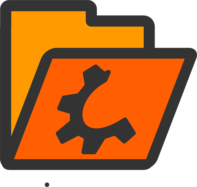 Free folder open orange vector