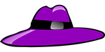 pimp, hat, purple