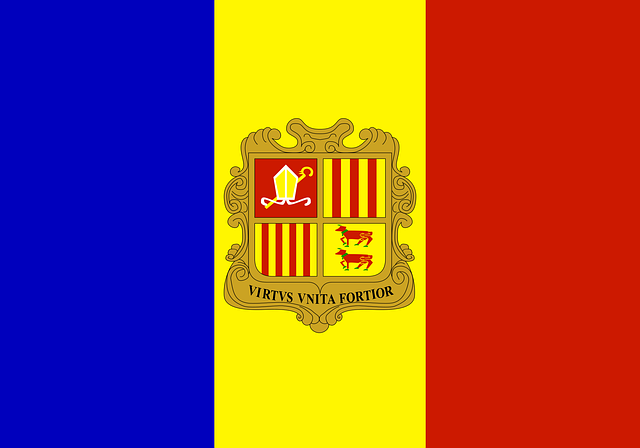 Free andorra flag national vector