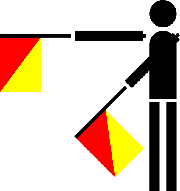 Free semaphore flag signal vector