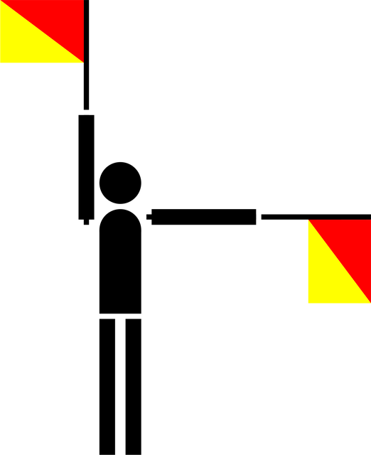 Free semaphore flag naval vector