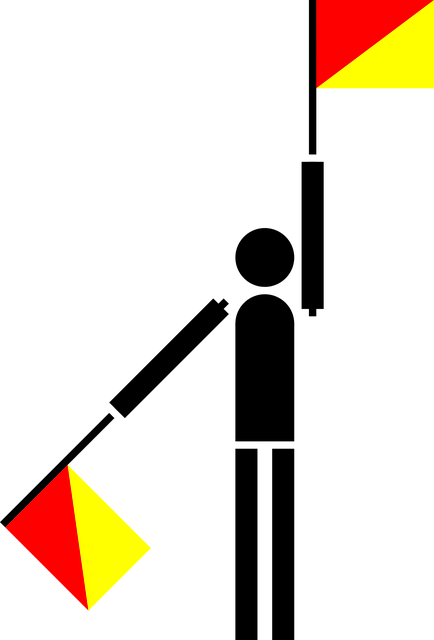 Free semaphore flag signs vector