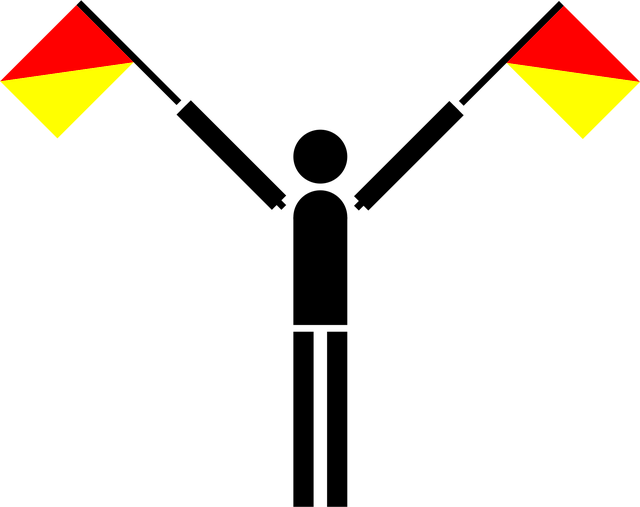Free semaphore flag naval vector