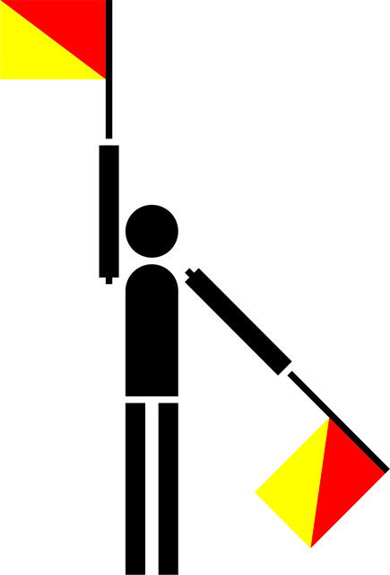 Free semaphore flag naval vector