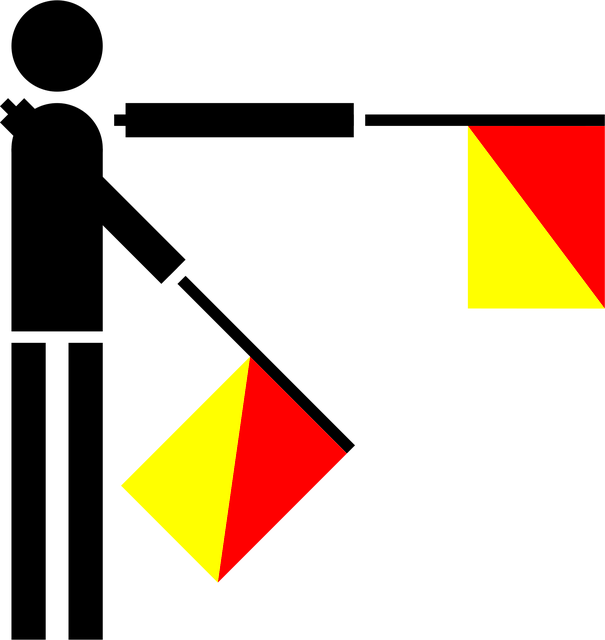 Free semaphore flag naval vector