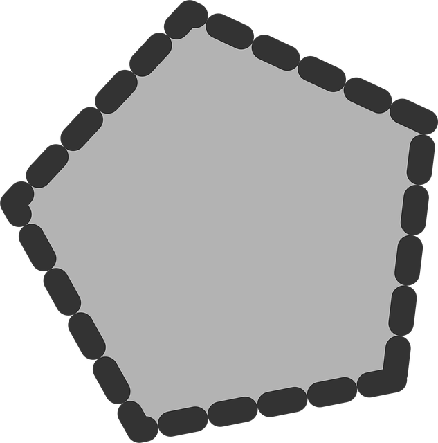 Free polygon dotted pentagon vector