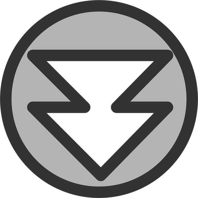 Free arrow double down vector