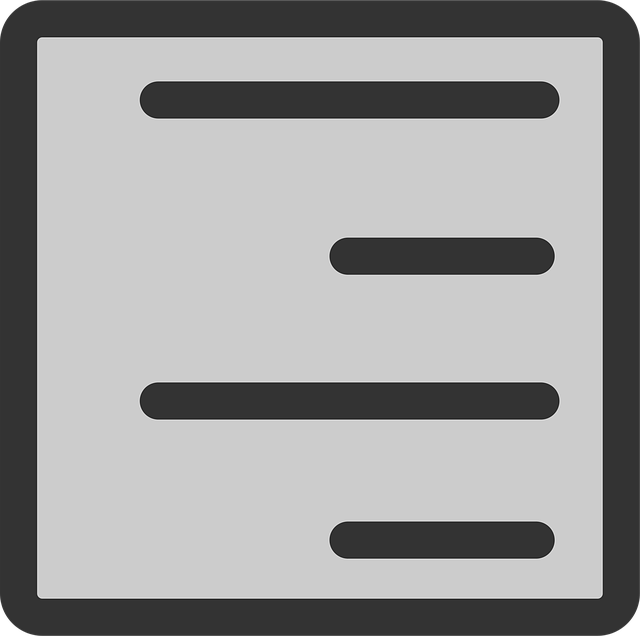 Free document text alignment vector