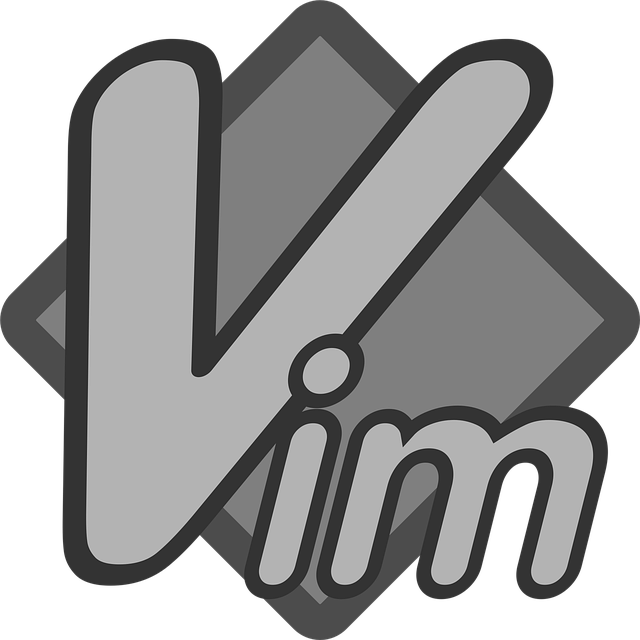 Free text editor vim software vector