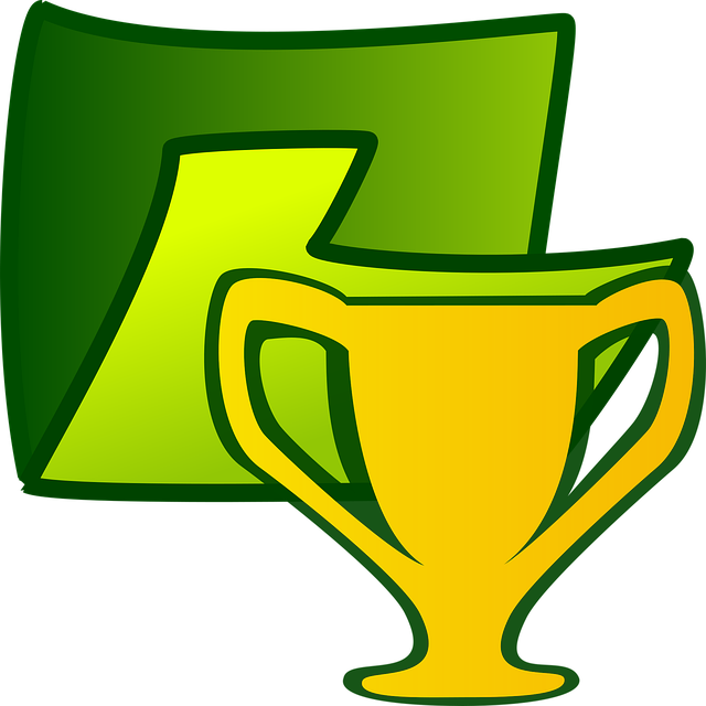 Free trophy folder green vector
