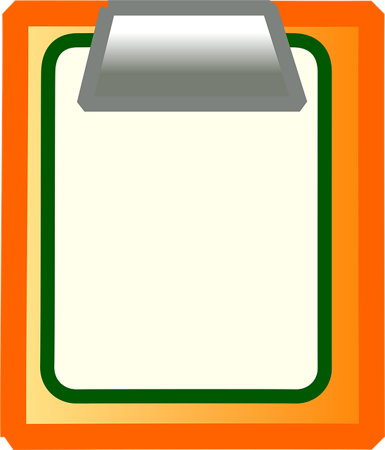 Free clipboard business orange illustration