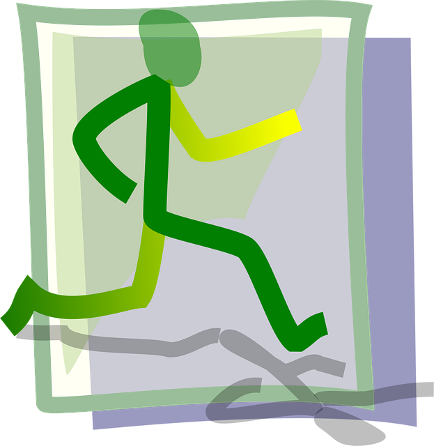 Free runner jogger sprint illustration