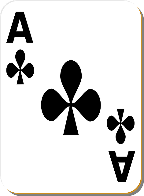 Free playing card ace clubs vector