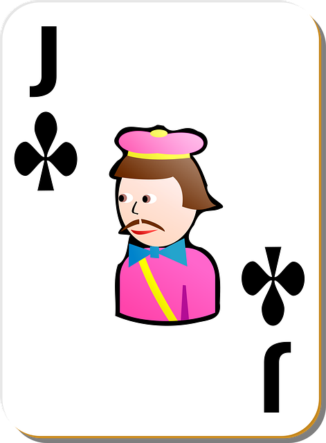 Free playing cards jack clubs vector