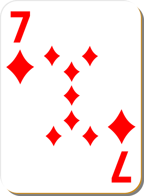 Free playing card seven diamonds illustration