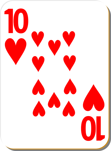 Free playing card ten diamonds illustration