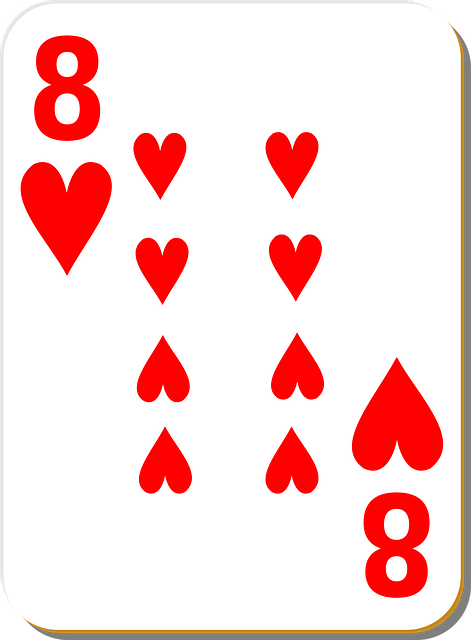 Free eight hearts 8 vector