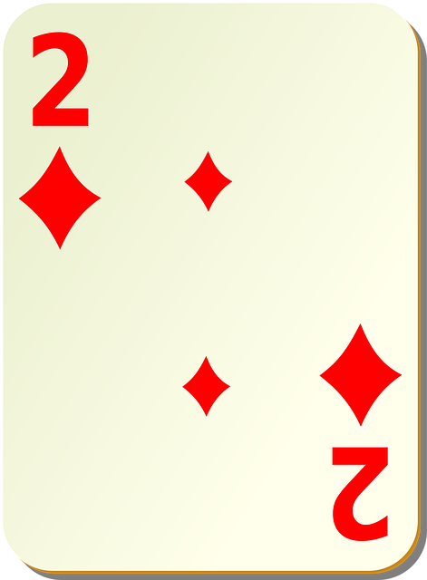 Free diamonds playing cards two vector
