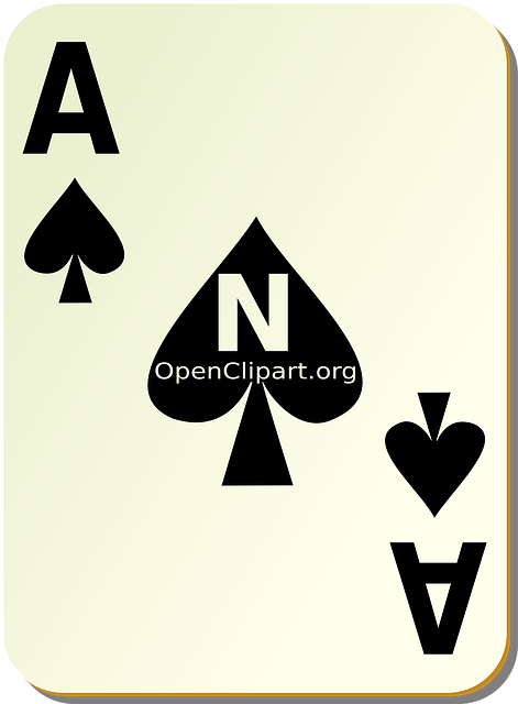 Free ace spades playing cards vector