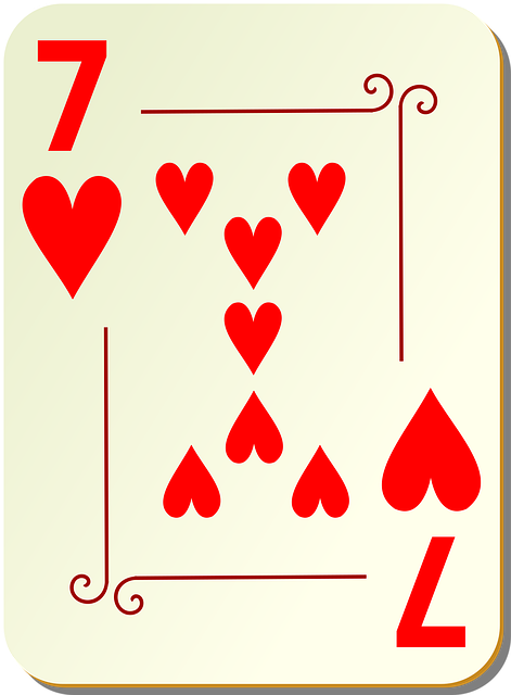 Download free HD stock image of Hearts Seven Free hearts seven playing cards illustration