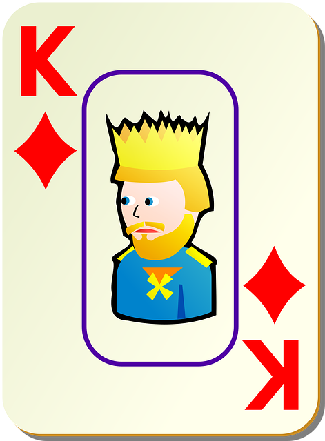 Free diamonds king playing illustration