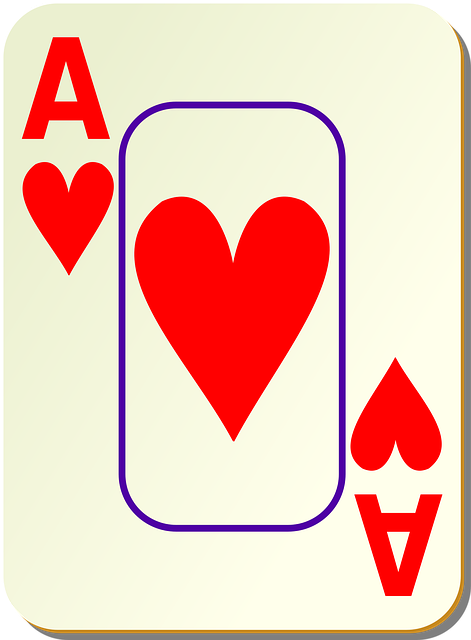 Free hearts ace play vector
