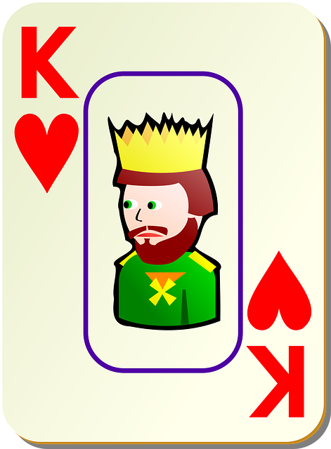 Free hearts king playing illustration