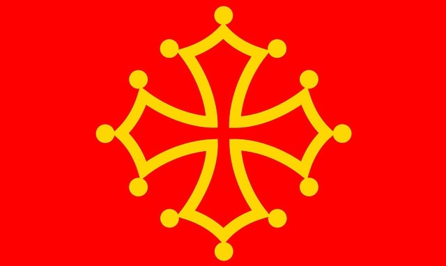 Free midi pyrenees flag vector