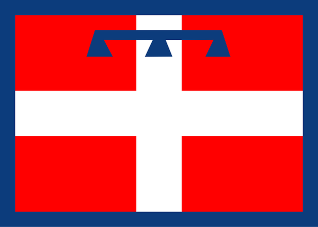 Free flag piedmont italian illustration