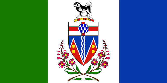 Free flag yukon canada vector