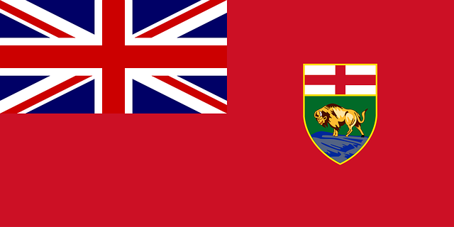 Free flag manitoba red ensign vector