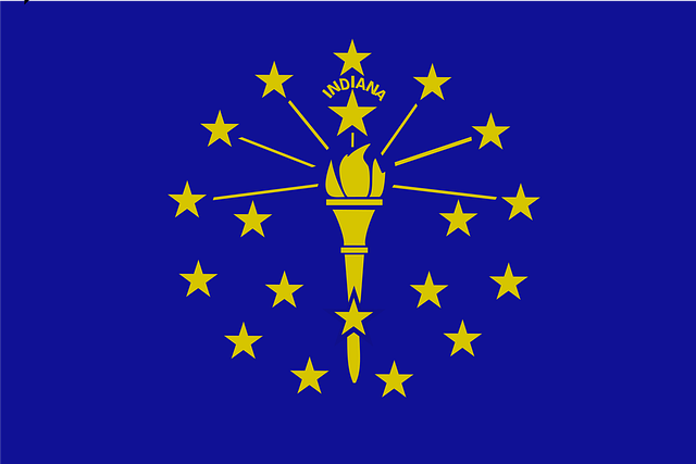 Free flag state indiana illustration