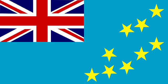 Free flag tuvalu oceania vector