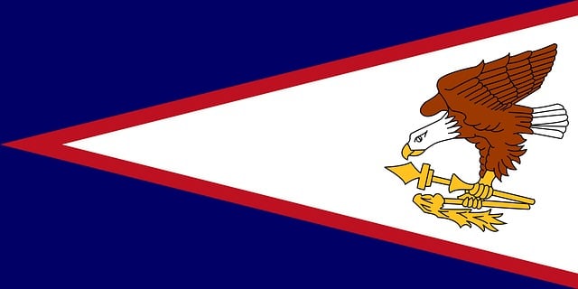 Free flag american samoa vector