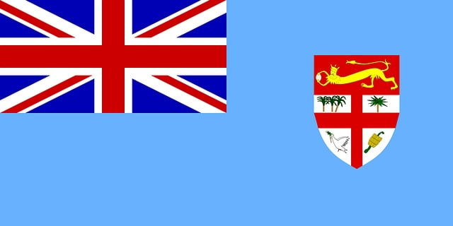 Free flag fiji islands vector