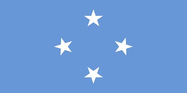 Free Flag Federated States Of Micronesia vector and picture