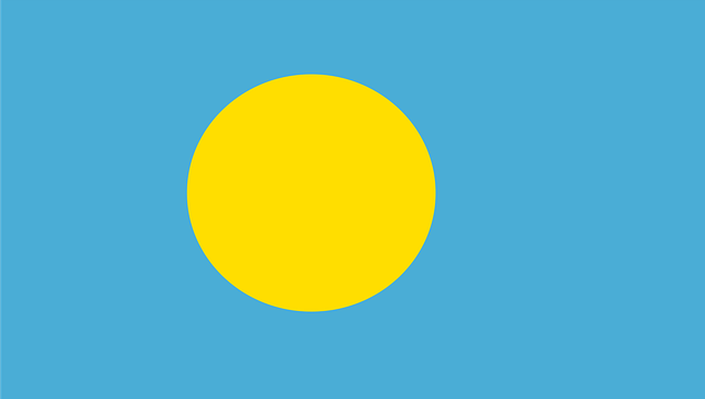 Free flag palau micronesia vector