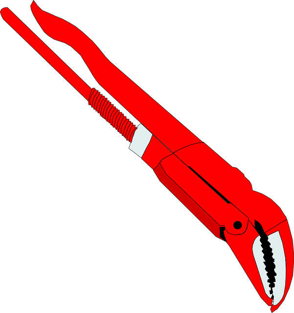 Free wrench adjustable tool vector