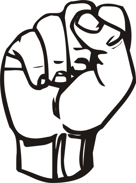 Free sign language hand gesture vector