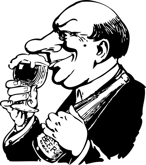 Free connoisseur beer drinking vector