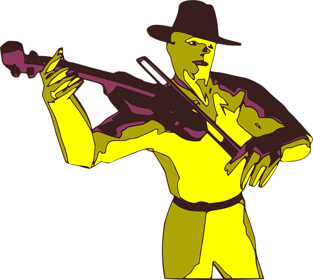 Free fiddler music man vector
