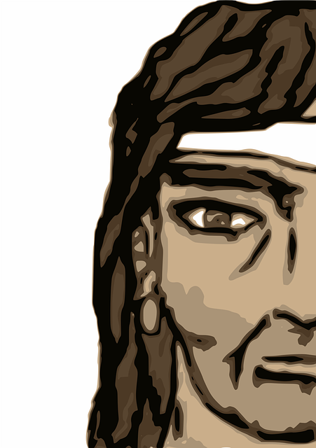 Free man face head vector