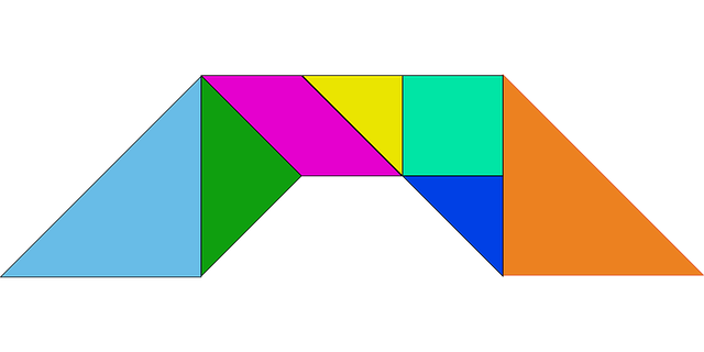 Free shapes blocks puzzles vector