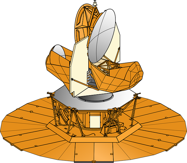 Free sattellite communication antenna broadcast vector