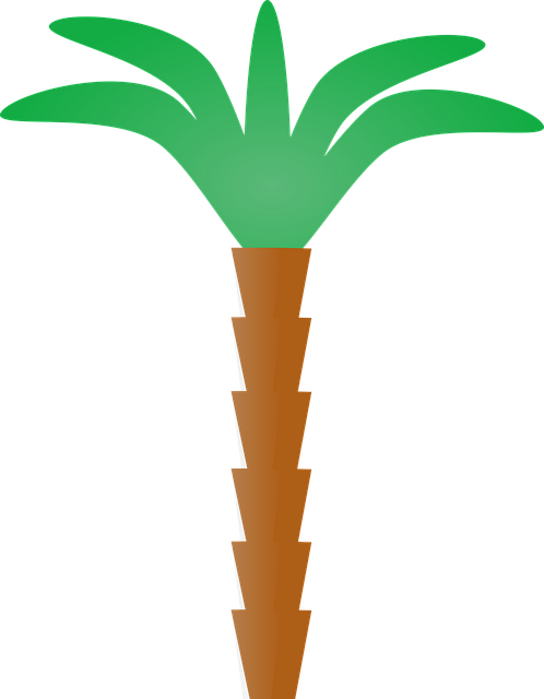 Free palm tree tropical summer vector